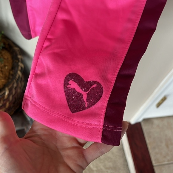 Brand New Puma Neon Pink Tracksuit Zip Up Track Jacket & Pants Glitter Ruffle - Picture 5 of 16